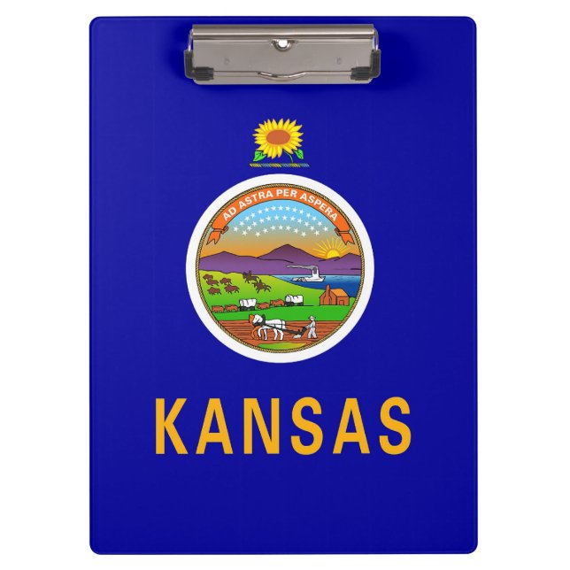 Patriotic Clipboard mit Flagge von Kansas, USA Klemmbrett (Vorderseite)
