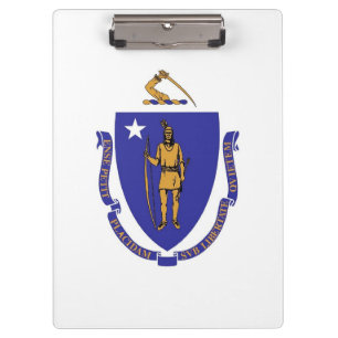Patriotic Clipboard mit Flagge von Massachusetts U Klemmbrett