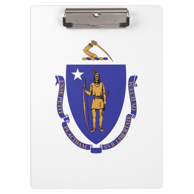 Patriotic Clipboard mit Flagge von Massachusetts U Klemmbrett (Vorderseite)