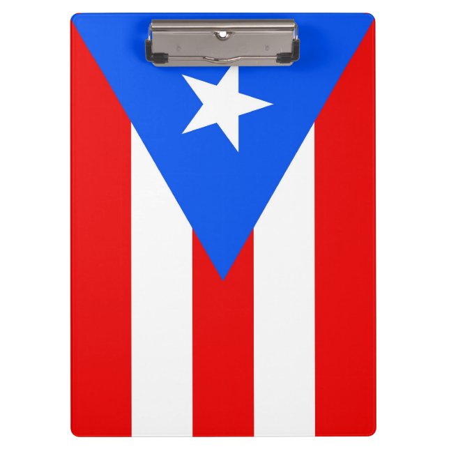 Patriotic Clipboard mit Flagge von Puerto Rico, US Klemmbrett (Vorderseite)
