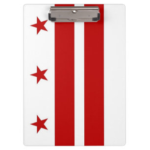 Patriotic Clipboard mit Flagge von Washington DC U Klemmbrett