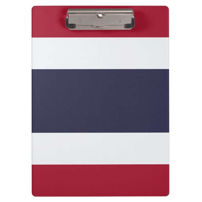 Patriotic Clipboard with flag of Thailand Klemmbrett (Vorderseite)