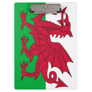 Patriotic Clipboard with flag of Wales, UK Klemmbrett