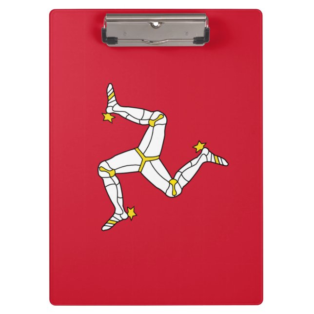 Patriotic Clipboard with Isle Man flagge, UK Klemmbrett (Vorderseite)