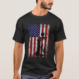 Patriotic Coon Hunting Hunde American Flag T-Shirt