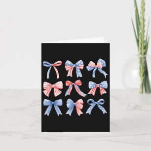 Patriotic Coquette Girly Girl American Flag Bo Karte