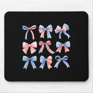 Patriotic Coquette Girly Girl American Flag Bo Mousepad
