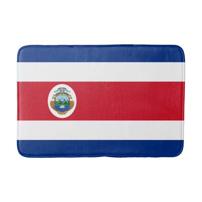 Patriotic Costa Rica Flag Badematte (Vorderseite)