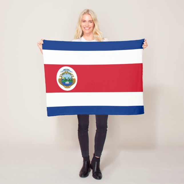 Patriotic Costa Rica Flag Fleecedecke (Beispiel)