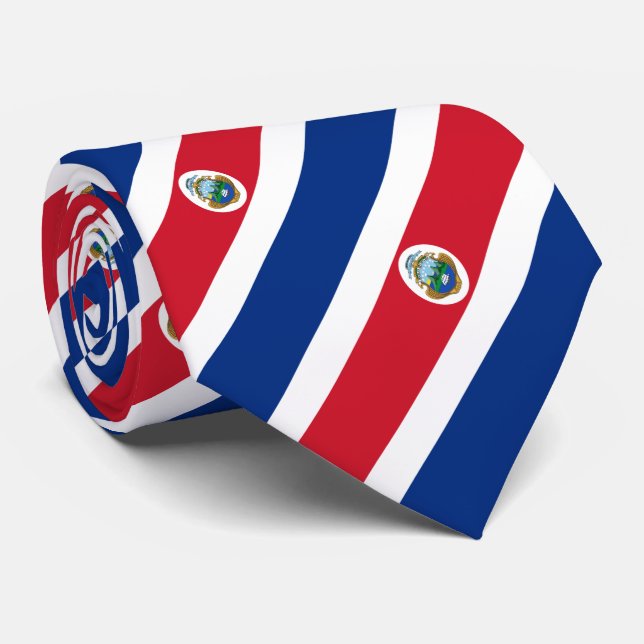 Patriotic Costa Rica Flag Krawatte (Gerollt)