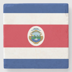 Patriotic Costa Rica Flag Steinuntersetzer
