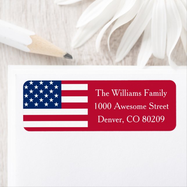 Patriotic Country Red White Blue USA Flag (Insitu)