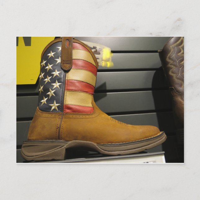 Patriotic Cowboy Boot Postkarte (Vorderseite)