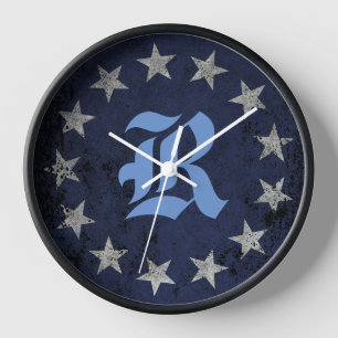 Patriotic Custom Monogram Betsy Ross American Flag Uhr