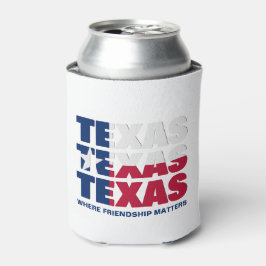 Patriotic Custom TEXAS FLAG Cooler Dosenkühler