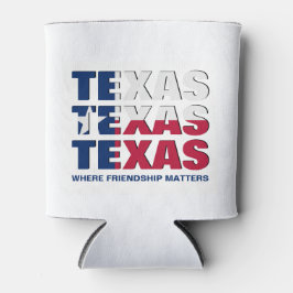 Patriotic Custom TEXAS FLAG Cooler Dosenkühler