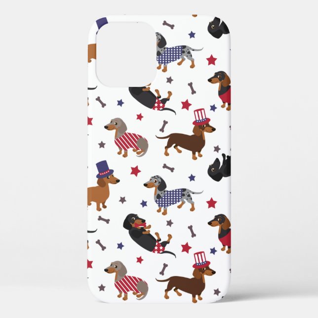Patriotic Dachshund Case-Mate iPhone Hülle (Rückseite)
