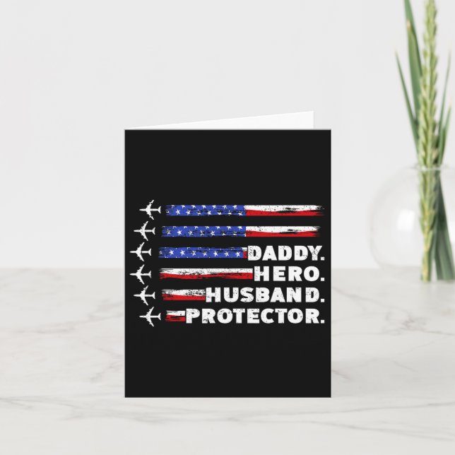 Patriotic Daddy Protector Daddy Us Flag Karte (Vorderseite)
