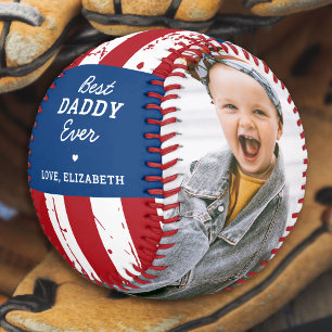 Patriotic DADDY Vatertag Amerikanische Flagge 2 Fo Baseball