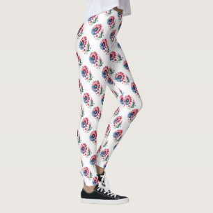 Patriotic Daisies Leggings