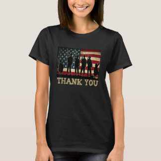 Patriotic dankt Ihnen Soldaten und Veteranen Ameri T-Shirt