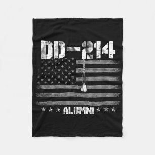 Patriotic Dd-214 Alumni Militärveteran Long Slee Fleecedecke