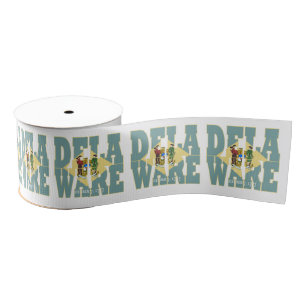Patriotic Delaware Staatsflaggentypografie Ripsband