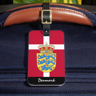 Patriotic Denmark Luggage Tags, dänische Flagge Gepäckanhänger