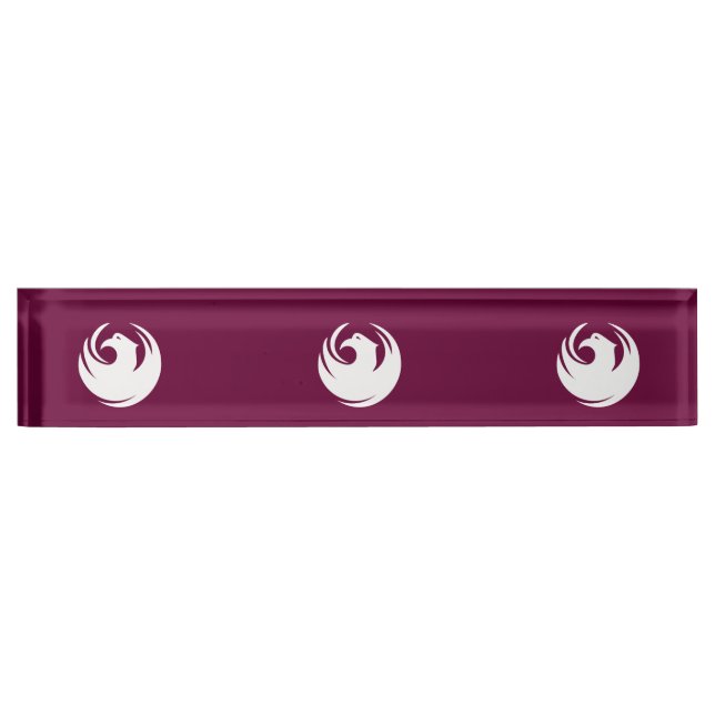 Patriotic desk nameplate with Flag of Phoenix City Namensplakette (Vorderseite)