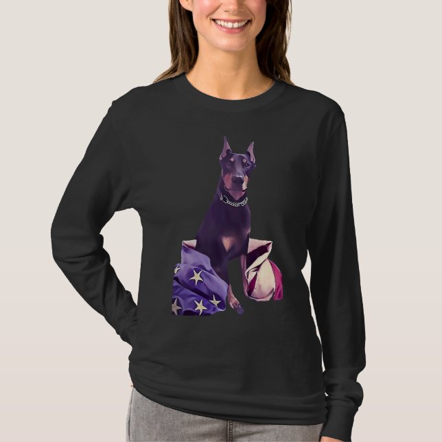 Patriotic Doberman 517 T-Shirt (Vorderseite)
