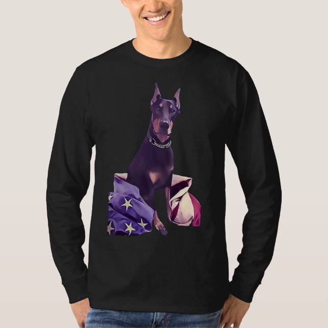 Patriotic Doberman 517 T-Shirt (Vorderseite)