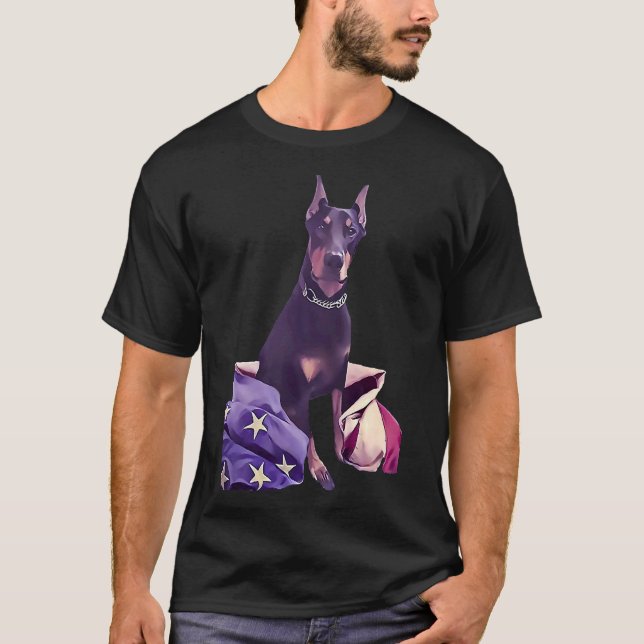 Patriotic Doberman 517 T-Shirt (Vorderseite)