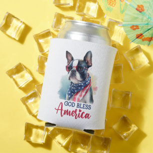 Patriotic Dog-Boston Terrier Dosenkühler