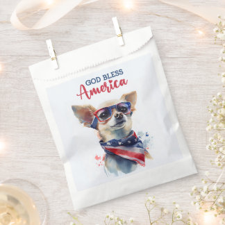 Patriotic Dog-Chihuahua Geschenktütchen