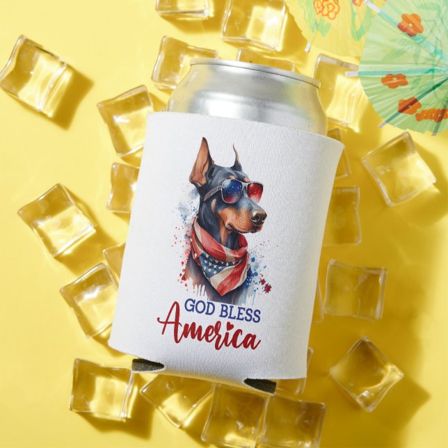 Patriotic Dog - Doberman Dosenkühler (In Situ Sommer)