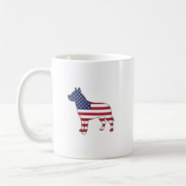 Patriotic Dog Lover USA Flag Design 4. Juli Kaffeetasse