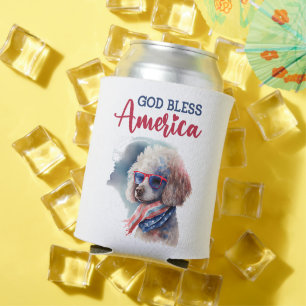 Patriotic Dog-Poodle Dosenkühler