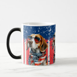Patriotic Dog USA Süße Tier Design Verwandlungstasse