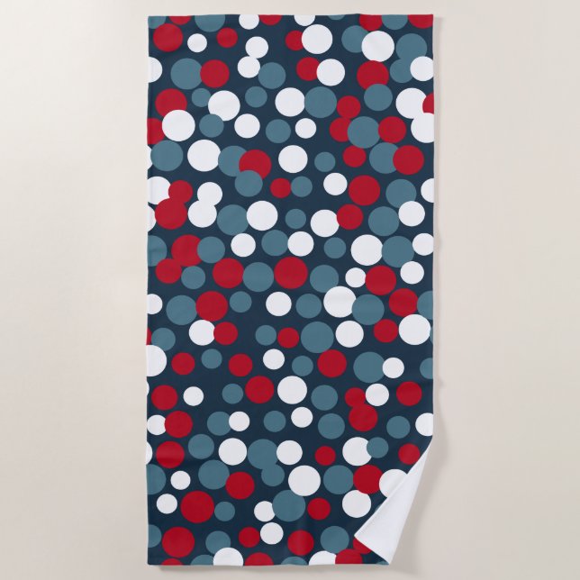 Patriotic Dots Beach Pool Handtuchgeschenk Strandtuch (Vorderseite)