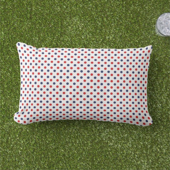 Patriotic Dots Outdoor Pillow Kissen Für Draußen (Gras)