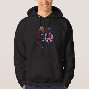 Patriotic DSP 4. Juli American Flag Sonnenblume Hoodie