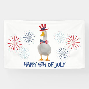 Patriotic Duck Happy 4. Juli Banner