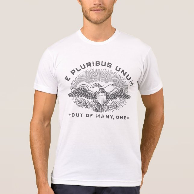 Patriotic E Pluribus Unum Eagle T-Shirt (Vorderseite)