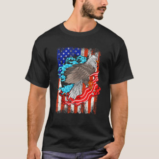 Patriotic Eagle 4. Juli USA Flag T-Shirt