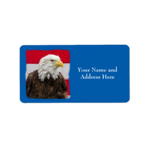 Patriotic Eagle Adressaufkleber