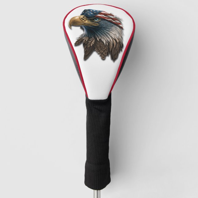 Patriotic Eagle American Flag 4. Juli Golf Headcover (Vorderseite)