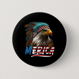 Patriotic Eagle American Flag 4. Juli Merica 2 Button