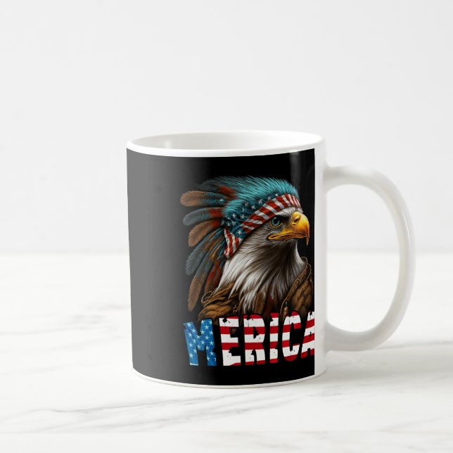 Patriotic Eagle American Flag 4. Juli Merica 3 Kaffeetasse (Rechts)
