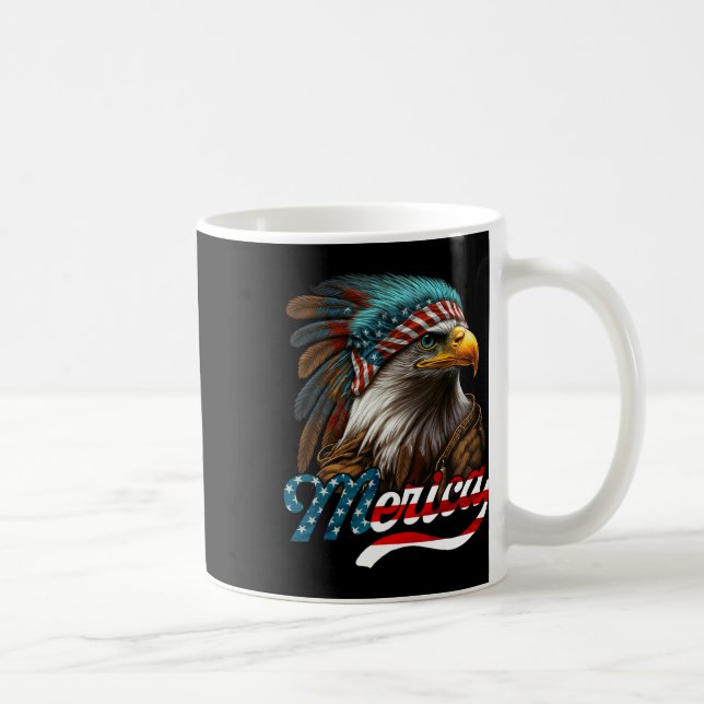 Patriotic Eagle American Flag 4. Juli Merica Kaffeetasse (Rechts)