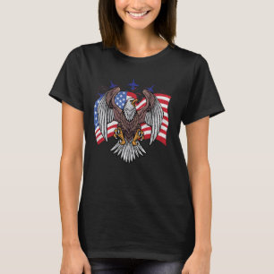 Patriotic Eagle American Flag USA Adler 4. Juli T-Shirt